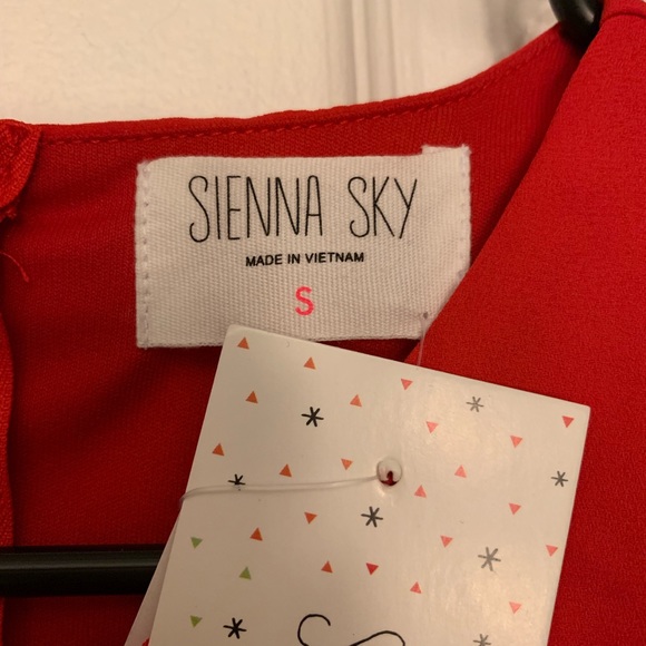 Poppy Red Drape Dress - Picture 4 of 5